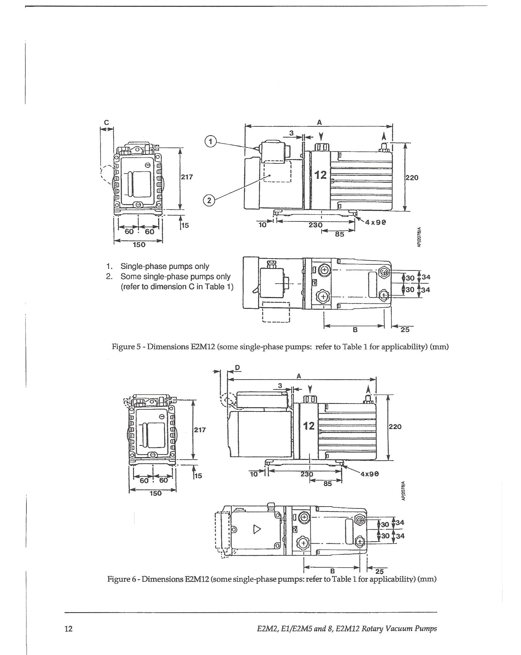 Edwards Rv 12 Drawing Edwards E2M12 Vacuum Pump - Vacuum Pump Rebuilders